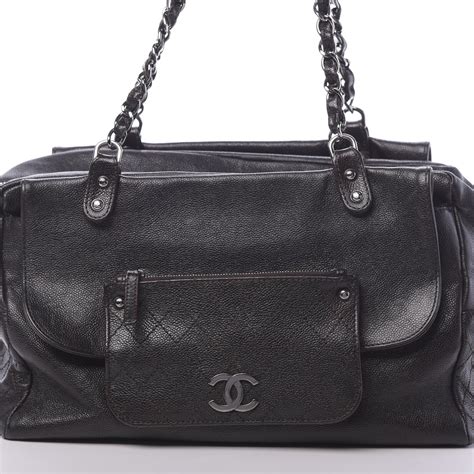 Chanel Glazed Caviar Pocket in the City Tote 